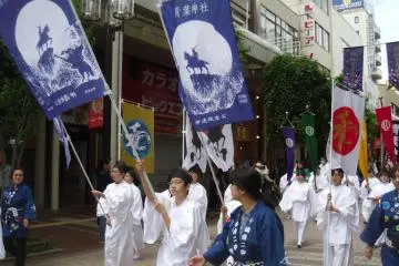 <p>Many of the banners are beautiful, such as these from Aoba Shrine. Aoba festival has long been linked with Aoba Shrine.</p>