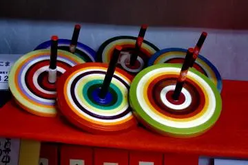 Colorful Kyo Koma (Kyoto Spinning Tops)