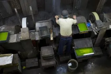 <p>Factory workers at the Takefu Knife Village.</p>