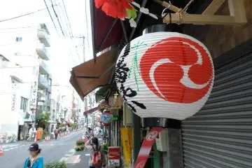The streets surrounding Senso-ji Temple were decorated with traditional paper lanterns.
