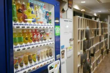 <p>Drinks are available all the time from the vending machine!&nbsp;</p>