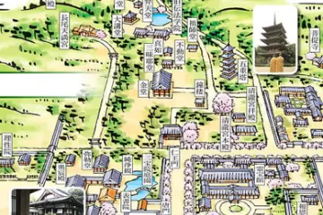 <p>This is a map of the lower and upper parts of Daigo-ji Temple in Kyoto!</p>