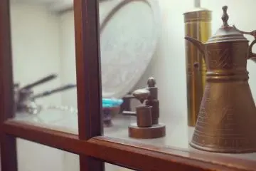 <p>Coffee tools displayed in the doorway.&nbsp;</p>