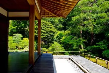 <p>Shade under the deep eaves</p>