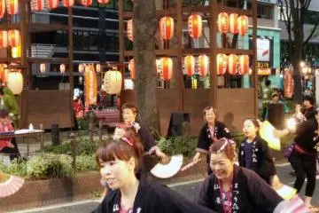 <p>Dancing is done in front of this special gate used as a centerpiece for the festival.&nbsp;</p>