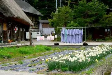 <p>봄 햇살 밑의 파란 기모노</p>