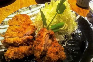 Delicious crispy pork cutlets