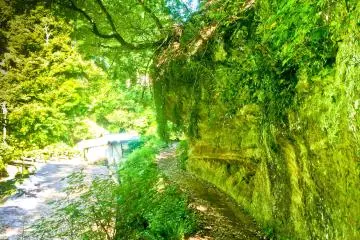 <p>The course passes through several cliff faces</p>