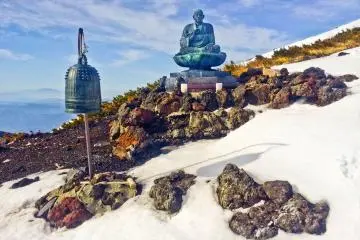 <p>An 'Ontake-Kyo' monument, part of Mount Ontake's own special religion</p>