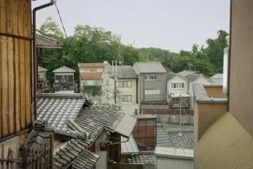 <p>A view on the Kyoto rooftops on the way to the temple.&nbsp;</p>