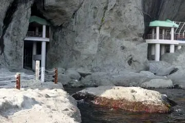 <p>Entrances to the caves (there is an entry fee)</p>