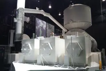 Scale replica of the Kibo research module in the Exhibition Hall