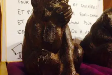 <p>Monkey statue hints at what's to come</p>