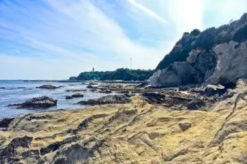 <p>A much welcomed sight! Your first view of Cape Tsurugi Lighthouse from a distance</p>