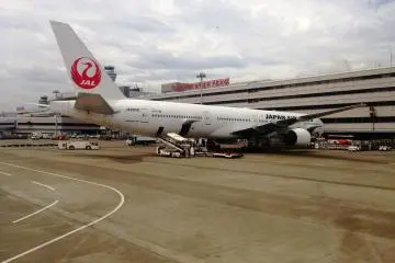 JAL Boeing 777 at Tokyo Haneda International Airport