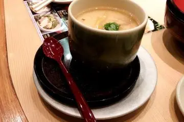 <p>Steamed egg custard to accompany your sushi</p>