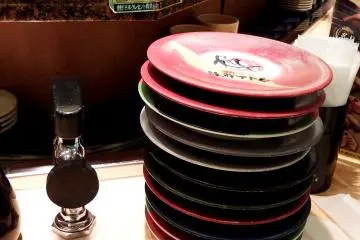 <p>The plates will pile up in front of you</p>