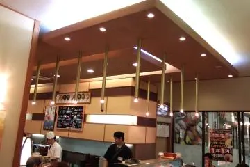<p>On weekends, the restaurant will be crowded with diners enjoying fresh sushi at a reasonable price</p>