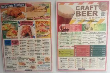 <p>The menu posted at the entrance of the restaurant.</p>