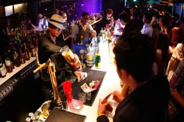 Mixologist plying his trade