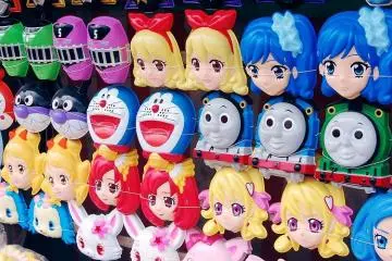 <p>One of my favorite booths is this one, where they sell these character masks from the very popular Japanese cartoons.</p>