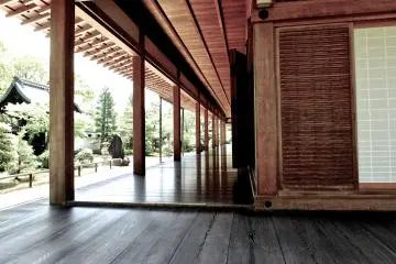 <p>The beautiful wooden corridors were spotless and shined with care and love</p>