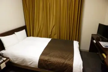 My small, but comfortable bed.