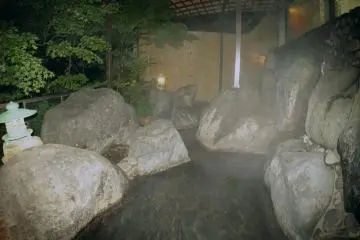 <p>Le deuxi&egrave;me onsen ext&eacute;rieur est un peu plus intime&nbsp;</p>