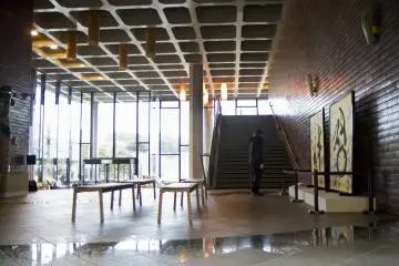 Spacious and attractive entrance the the museum, which opened in 1993