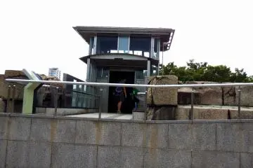 There's an elevator from the ground level to the entrance of the main tower for those who don't want to climb up the long stairs