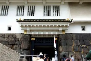 There is a long line at the entrance on the left side, but the right side is almost empty. The left line leads you to the elevator which goes straight up to the top level, the 8th floor, but the right line leads you straight to the 'stairs'!