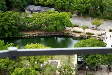 <p>Beautiful green Inner Moat can be seen from the top of the main tower &nbsp;</p>