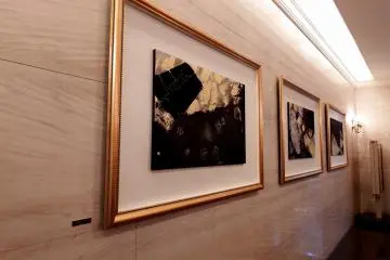 <p>Abstract art decorating the wall</p>