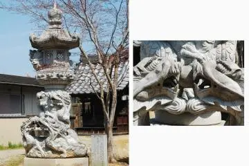 <p>Aside from the temple, other structures like this dragon statue are one of the attractions in Sagami-Ji.</p>