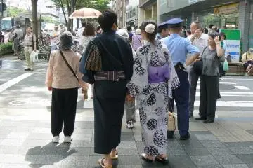 <p>All dressed up in yukata for the occasion &nbsp;</p>