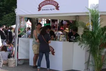 Sampling Jamaican rum