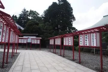 <p>Walking through the temple grounds</p>
