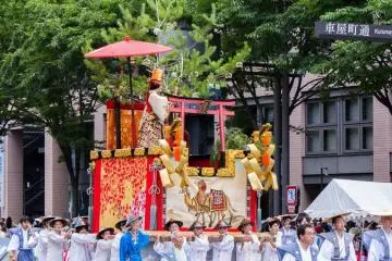 Suzuka-Yama (鈴鹿山) During the Yamaboko Junko (山鉾巡行) in Kyoto,2012! This float is dedicated to Suzuka-kongen, a Buddhist as well as a Shinto goddess that legend says expelled a demon known for tormenting travelers who pass through the mountains of Suzuka, a notoriously rough spot on the Tokaido Highway running through Edo (present day Tokyo) and Kyoto