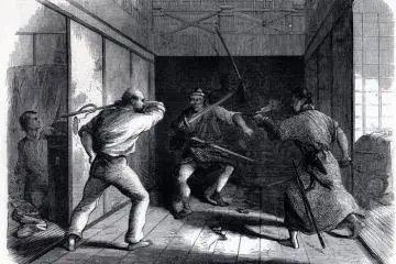 Wirgman's depiction of the 1st Tozen-ji Temple Incident.