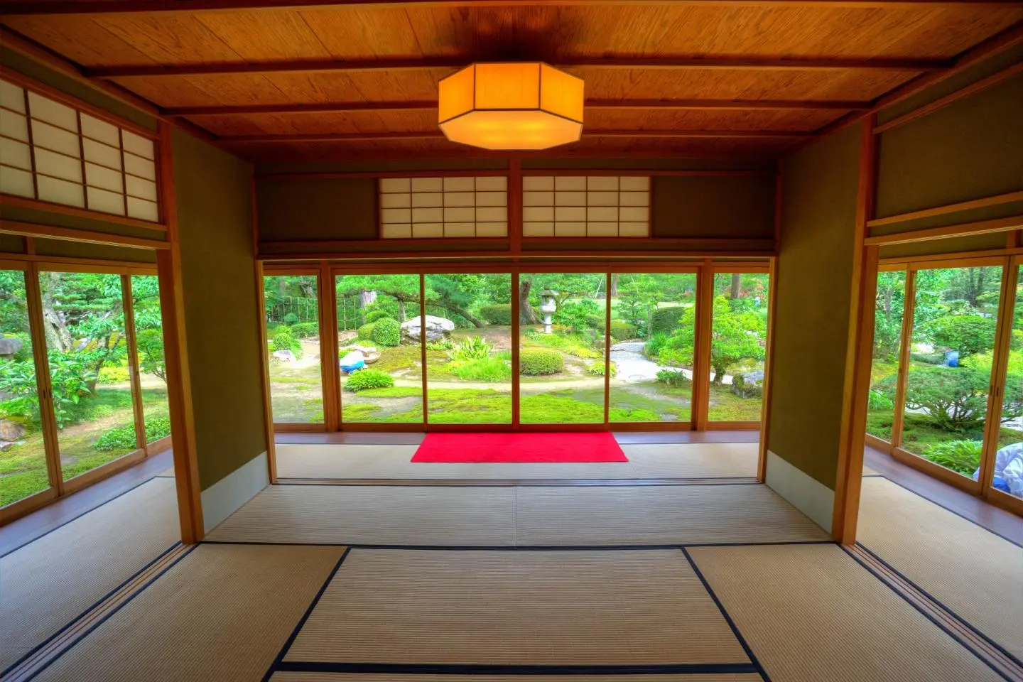 Inside the teahouse