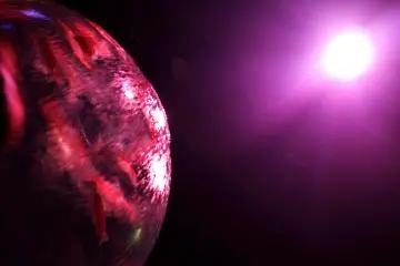 <p>In the middle of the last room there was a big round tank of fish with a light placed right on top of it, shining down from the ceiling and changing colors continuously.&nbsp;</p>