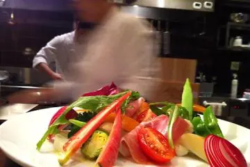 Open kitchen style is great for keeping up with the action