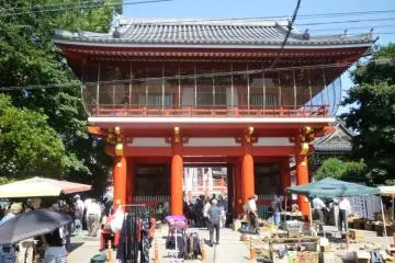 The antiques spill out onto the street at Osu Kannon