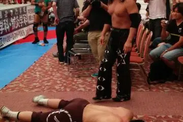 <p>The action becomes more brutal outside the ring</p>