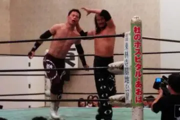 <p>Head smash to the exposed turnbuckle coming up!</p>