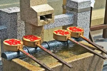 <p>The temizuya handwashing ritual: cleansing one of bad luck to invite better omens and blessings</p>