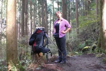 Felicitas on the Nakahechi trail