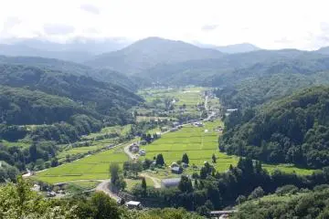 <p>Overview of Nakatsugawa district, Iide</p>
