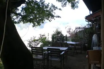 Fancy a meal outside? No problem on the terrace of Kiri-no-Sato Lodge
