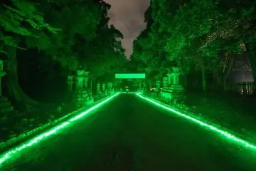 <p>The path was lit up as well for easy access</p>